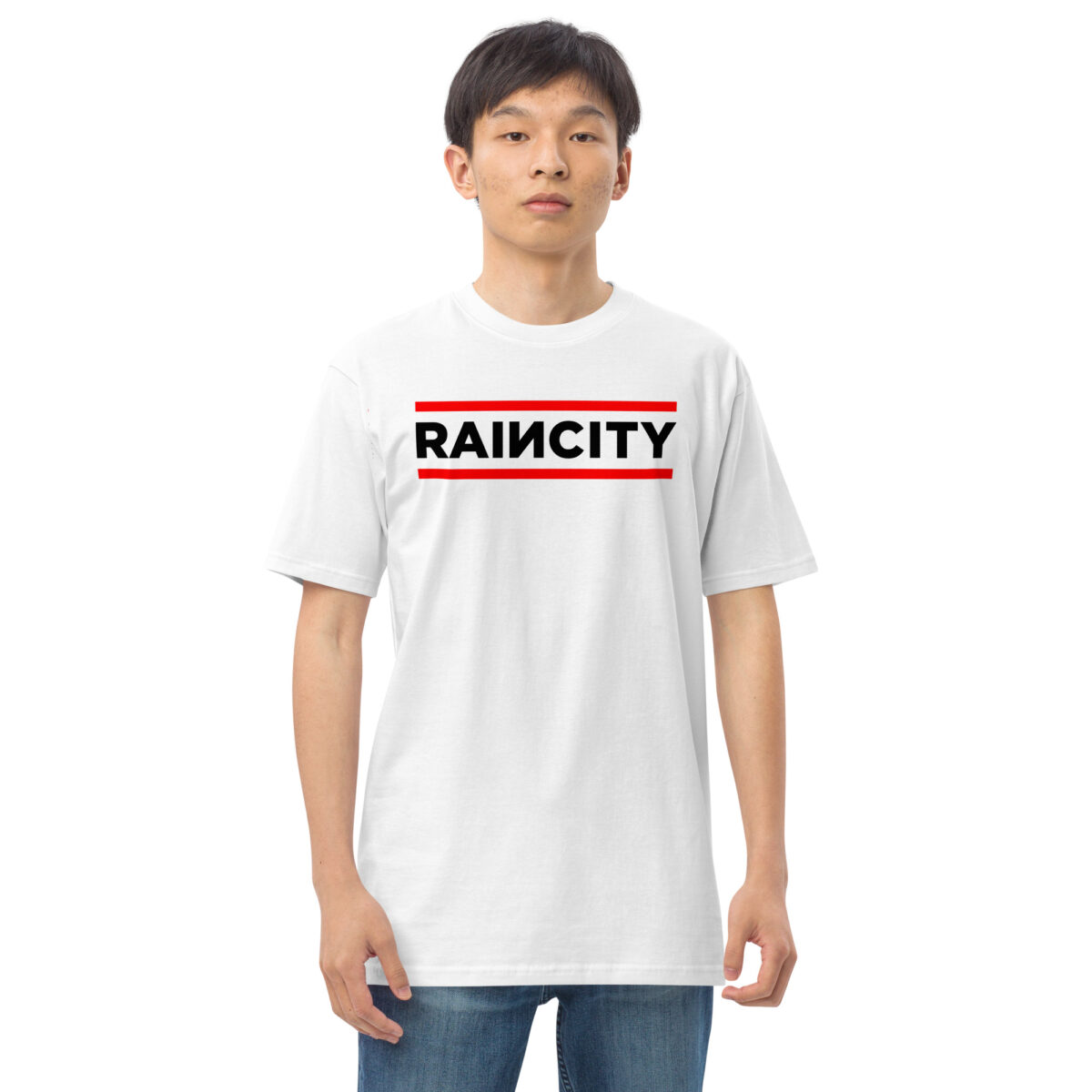 RainCity Premium Heavyweight Tee White