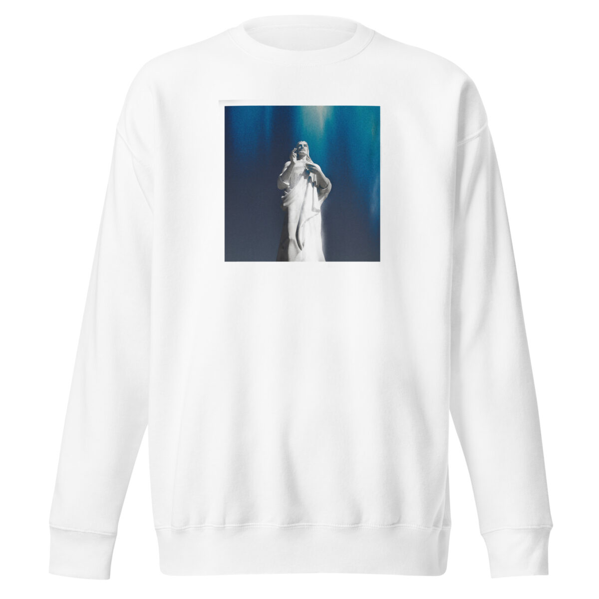unisex-premium-sweatshirt-white-front-69d48a5042191.jpg Jesus Pieces Sky