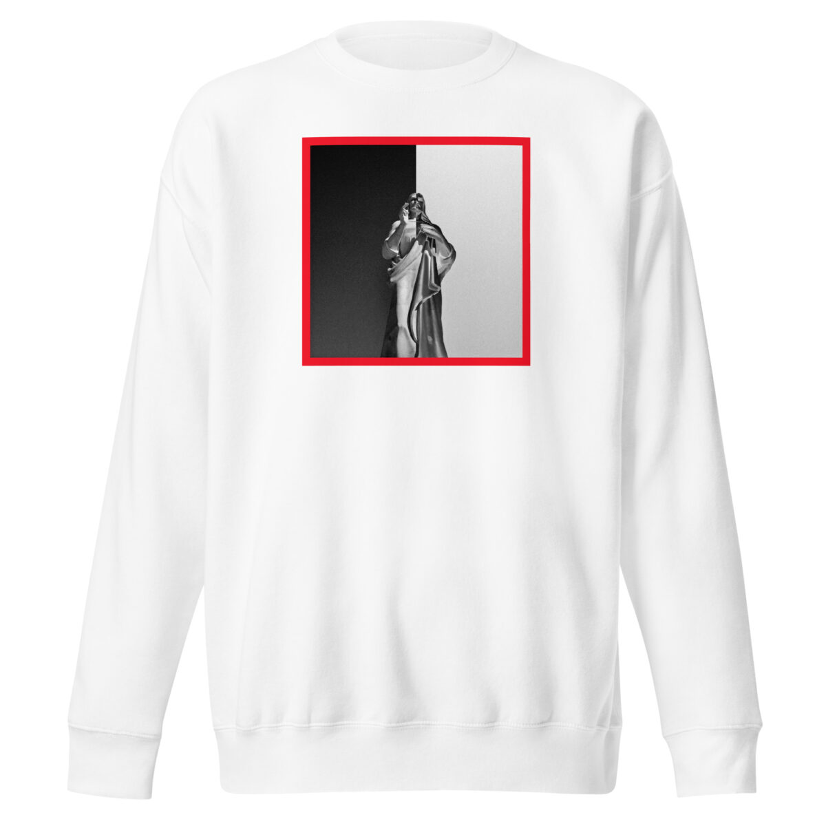 unisex-premium-sweatshirt-white-front-69d48ac69d5a7.jpg Jesus Pieces Scarjesus