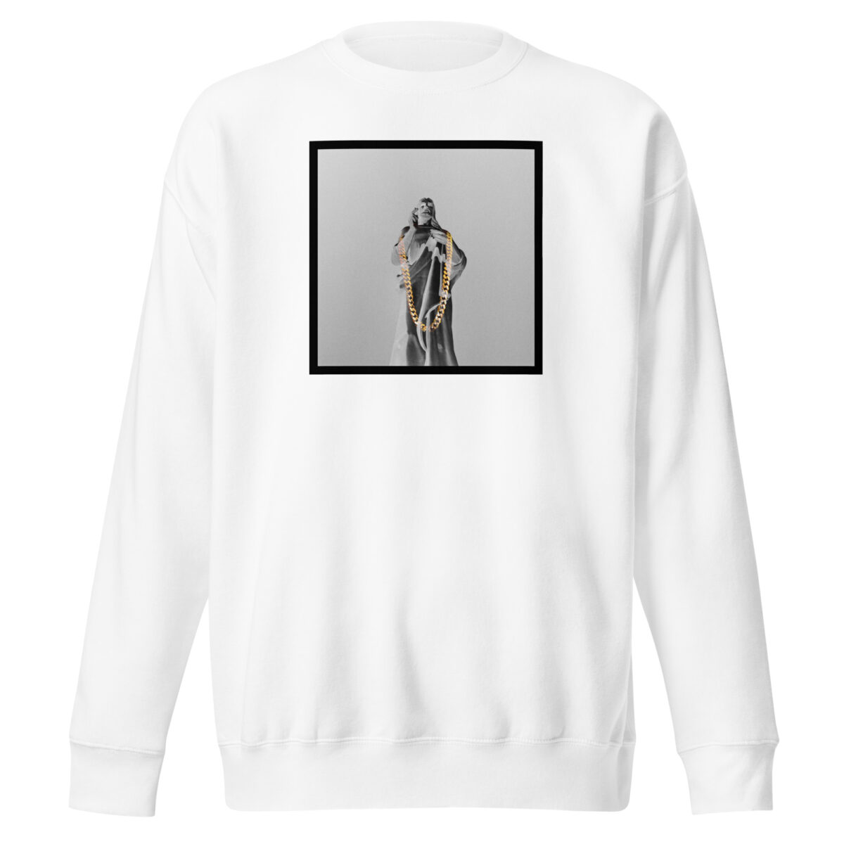 unisex-premium-sweatshirt-white-front-69d48c2d08a21.jpg Jesus Pieces Black